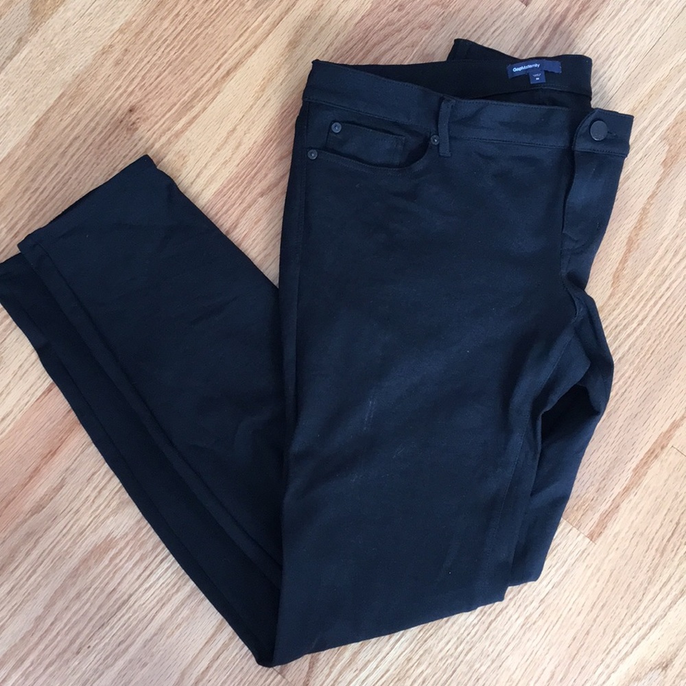 Gap maternity black stretch slim fit pants